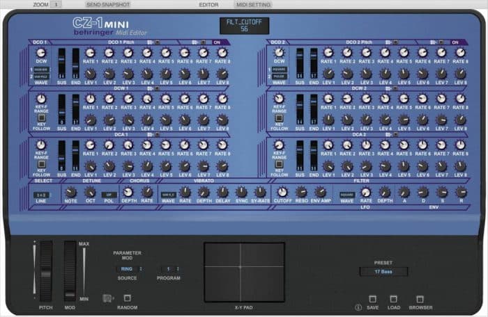 Momo Müller launches editor and soundbank for Behringer CZ-1 MINI