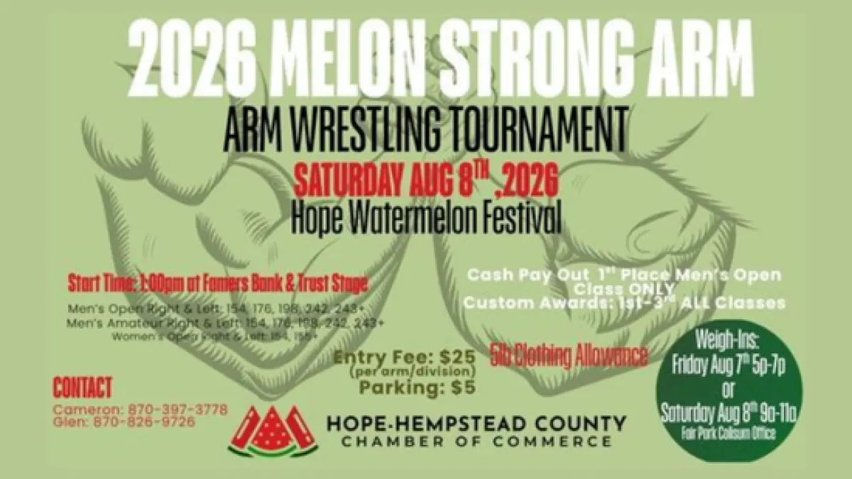 Hope adds new Melon Strong Arm Tournament for Watermelon Festival