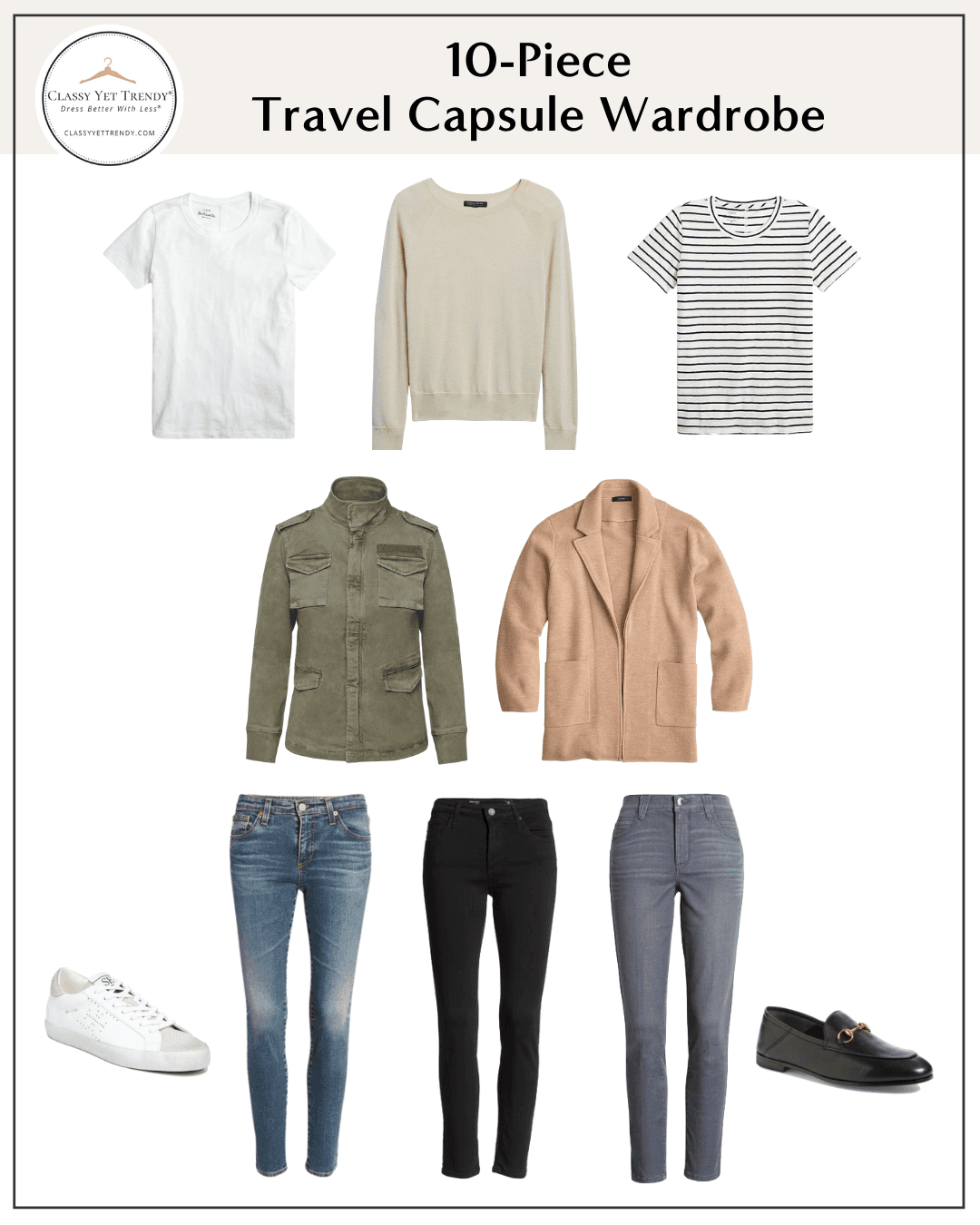 Ten Essential Pieces, Endless Outfit Combinations for Your Capsule Wardrobe