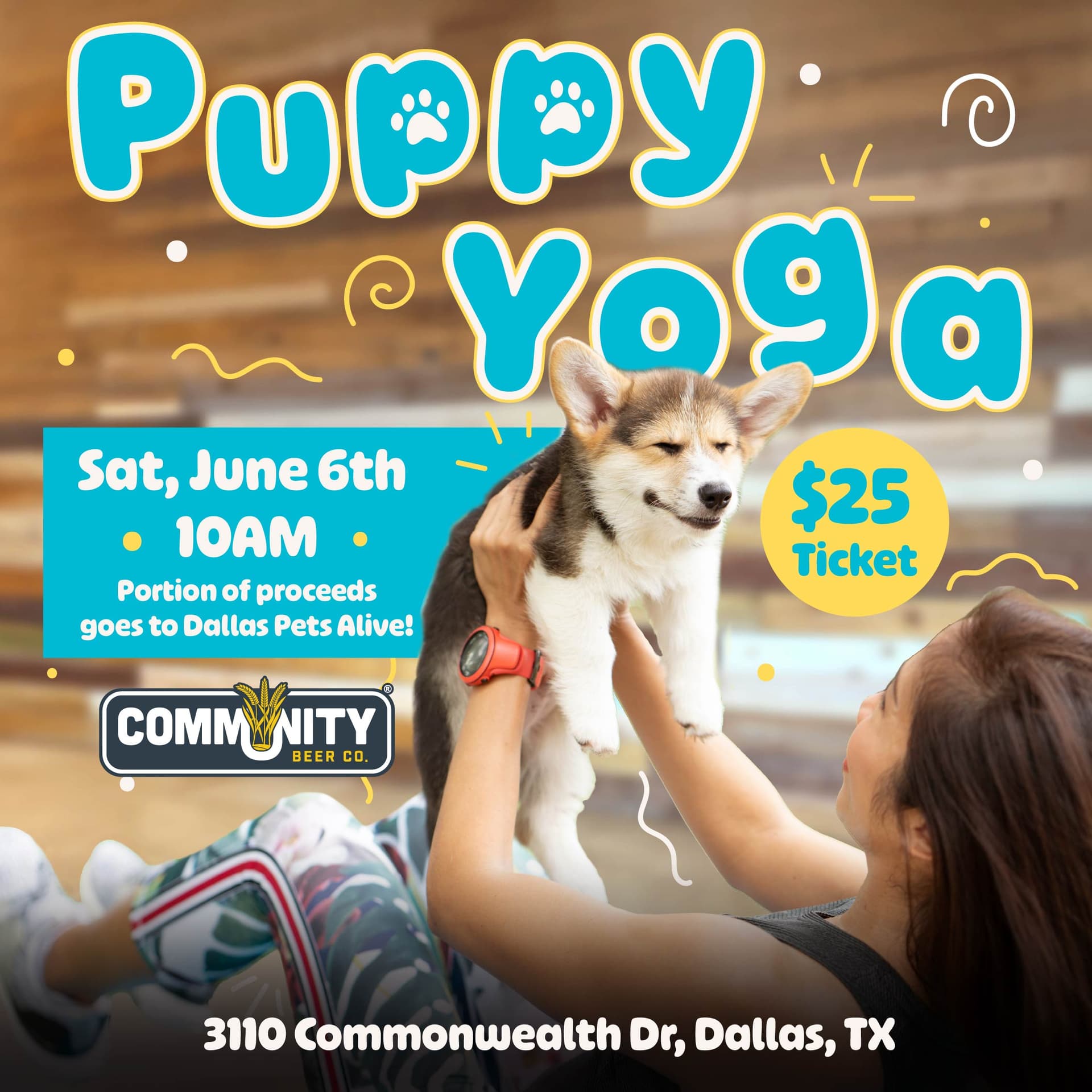 Dallas brewery hosts puppy yoga morning with adoptable rescue pups