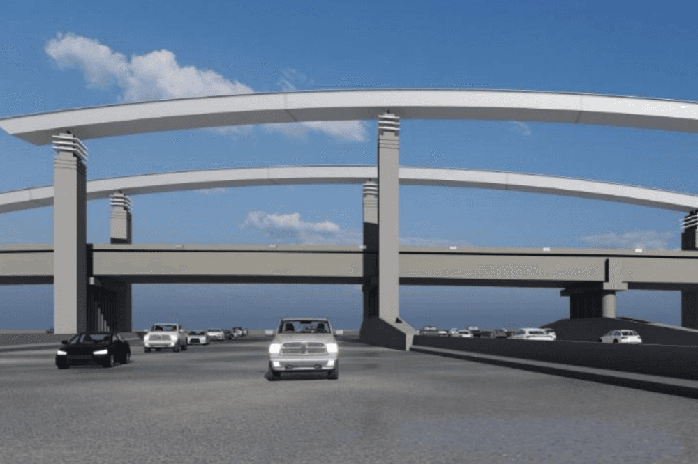 DART Silver Line bridge over US 75 gets steel arches this summer