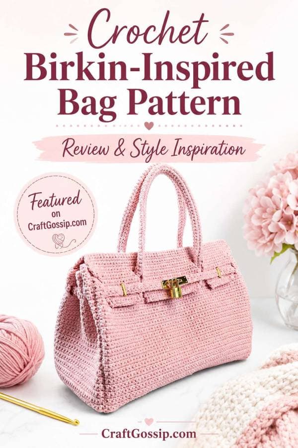 Crochet Birkin 35 inspired bag pattern brings designer polish