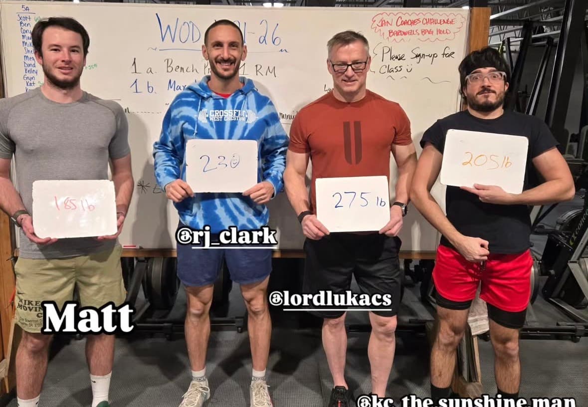 Partner WWPF WOD at CrossFit West Chester Highlights Sandbag and Deadlifts