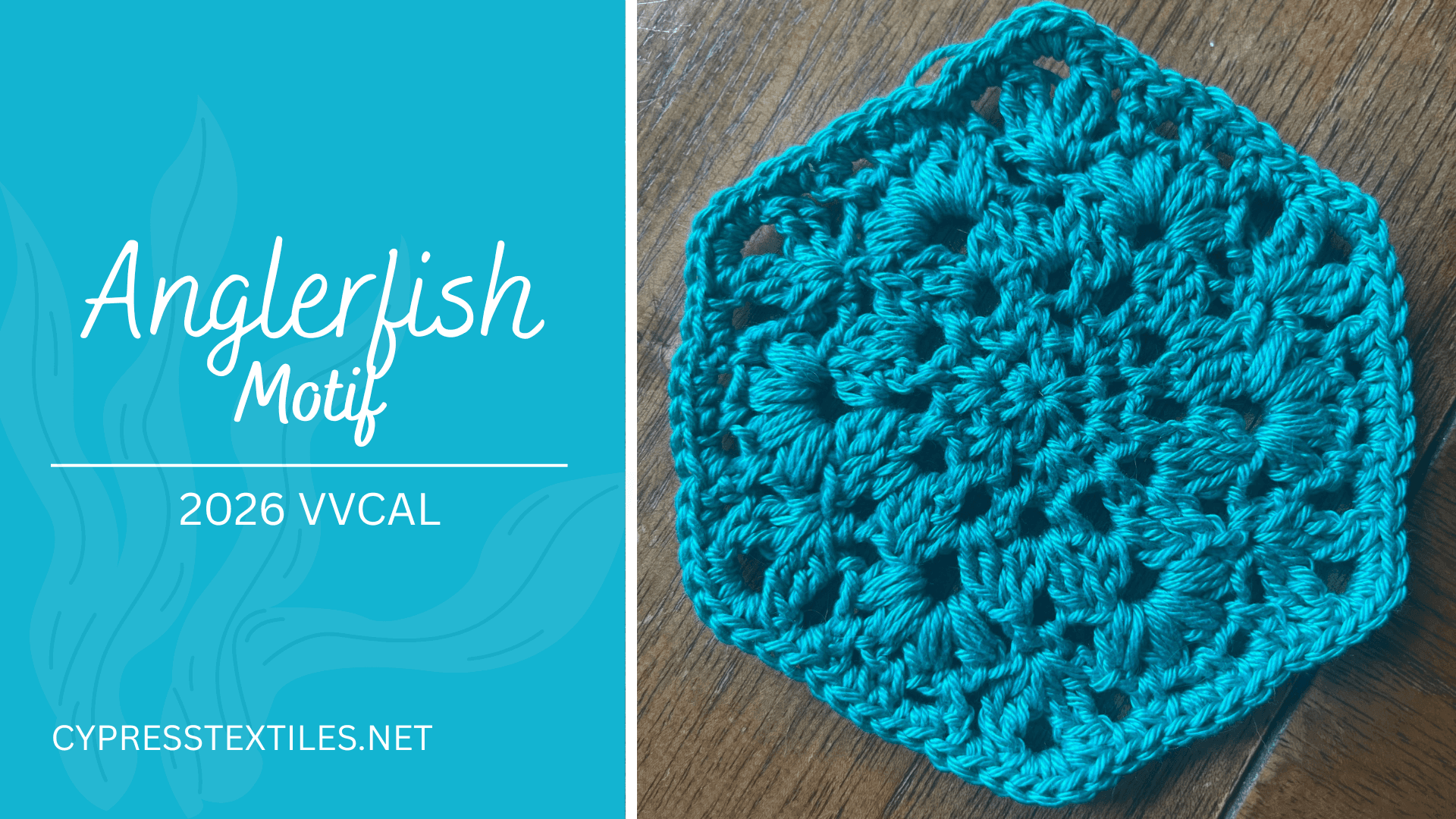 Vibrant Vintage Crochet-Along features anglerfish and blue whale motifs