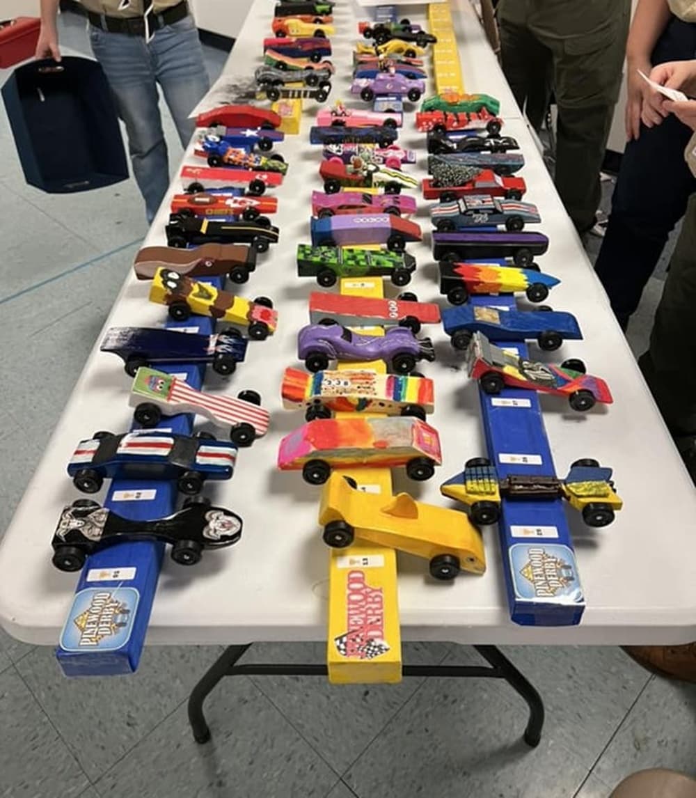 Perham Cub Scouts Pinewood Derby: Hallie Galbrecht Grand Champion, Rotary-Donated Track