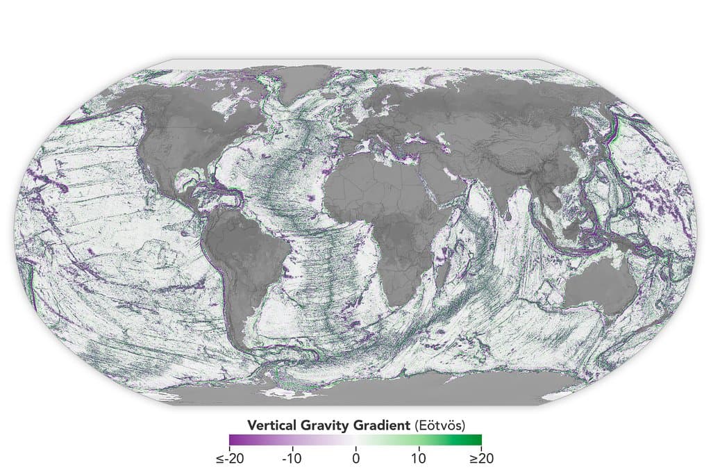 NASA’s Spaceborne Map Reveals Unseen Detail of Global Seafloors