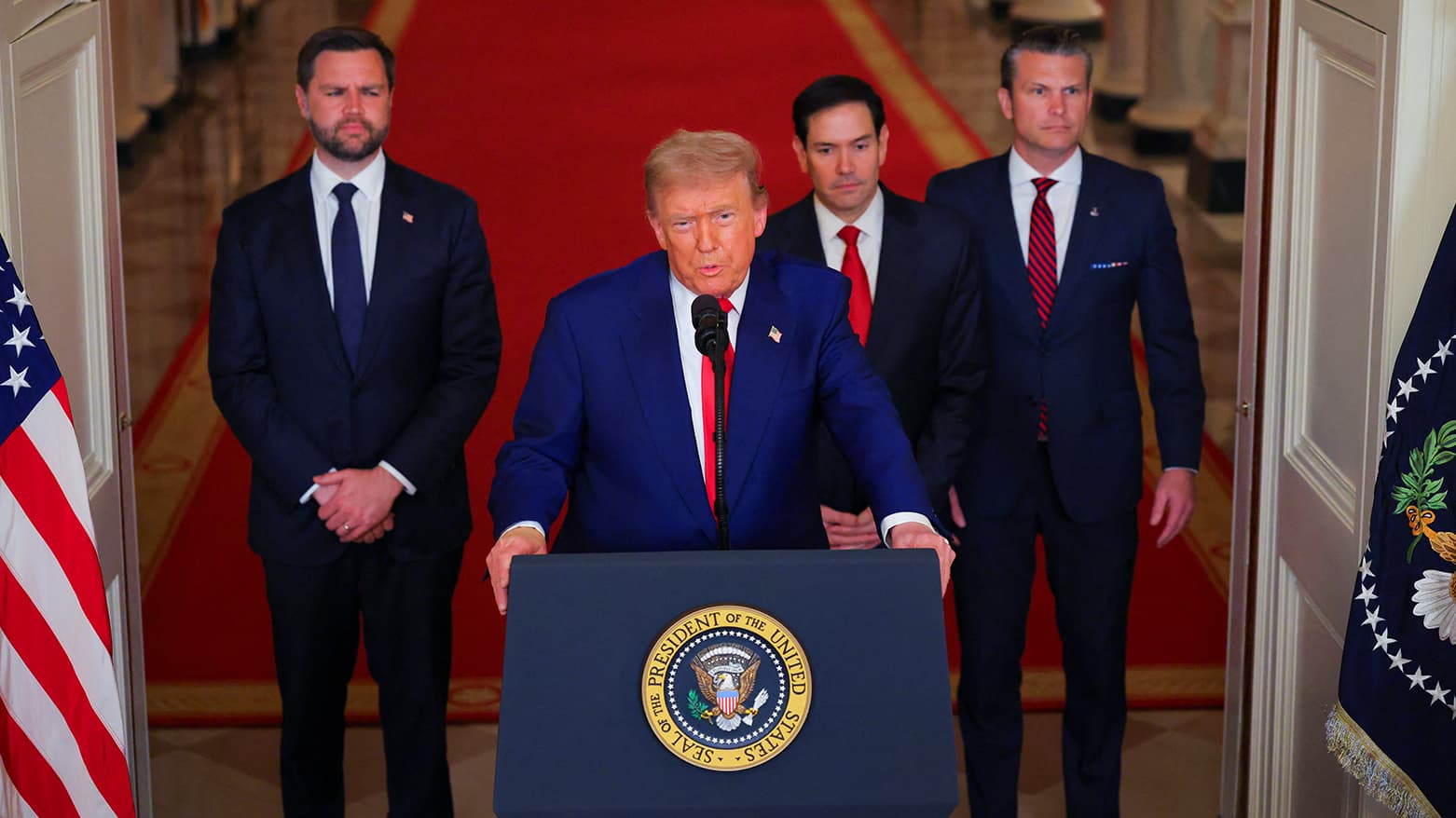 Trump Addresses Nation as Conflict Drives Up Gas Prices, Souring Public Mood