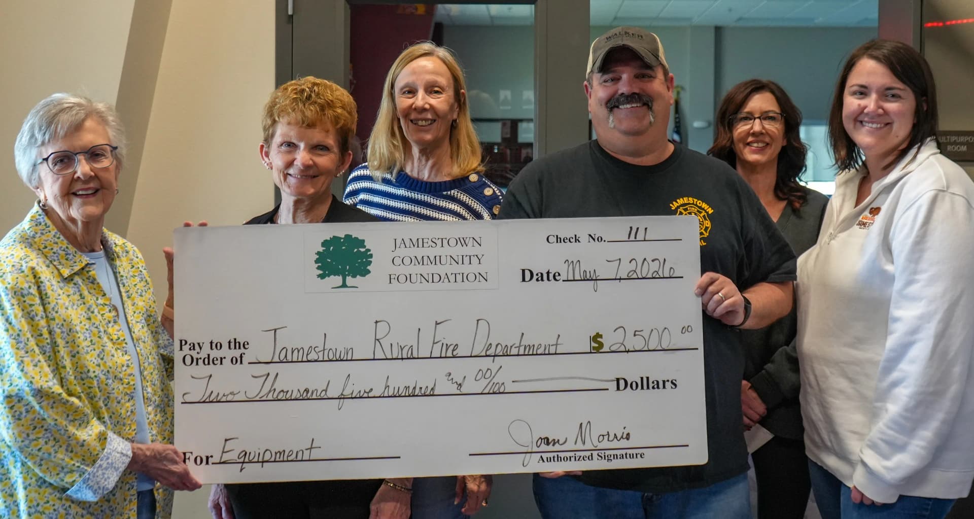 Jamestown Rural Fire Department gets grant for rescue tools