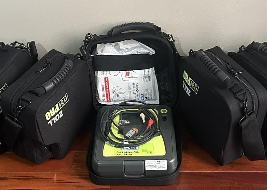 $33,000 town grant provides seven AEDs to Pine Level Volunteer Fire Department