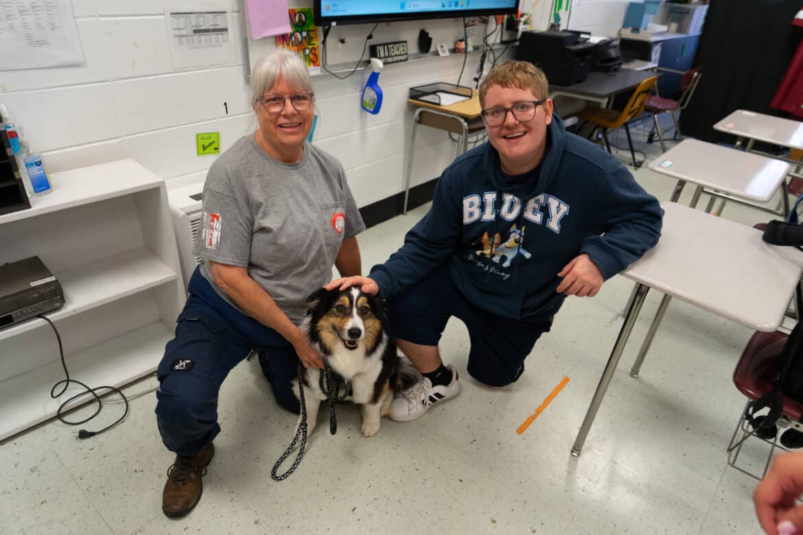 Rescue dog Merk brings comfort and confidence to Prattville High students