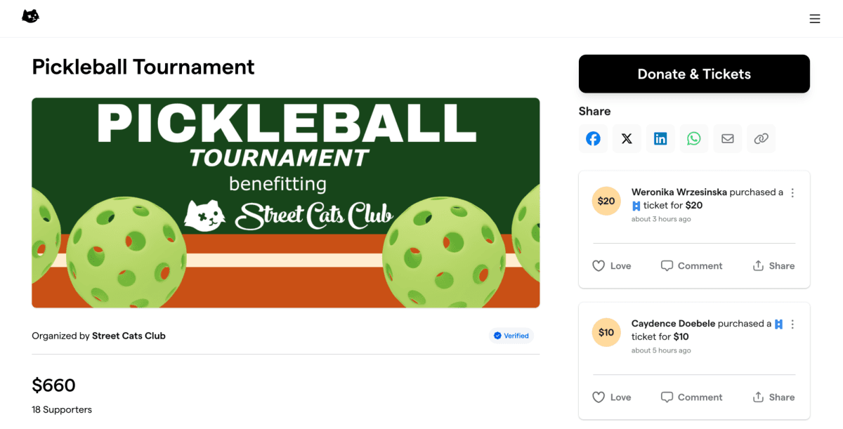 Emporia State students host pickleball fundraiser for Street Cats Club