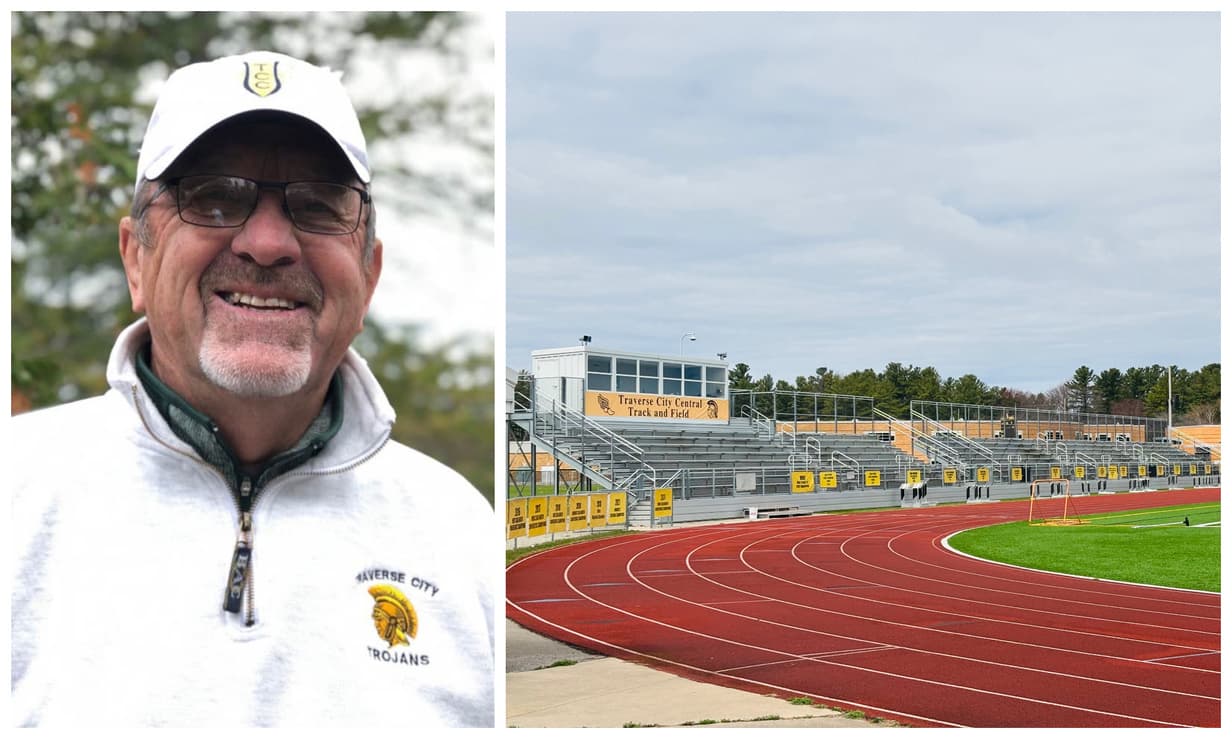 Traverse City schools rename track stadium for Coach John Lober