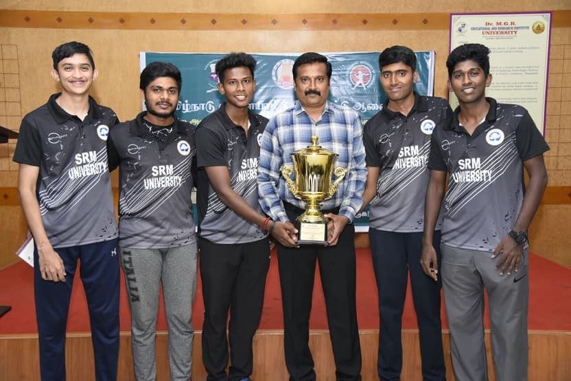 SRM IST Wins South Zone Inter-University Table Tennis Title