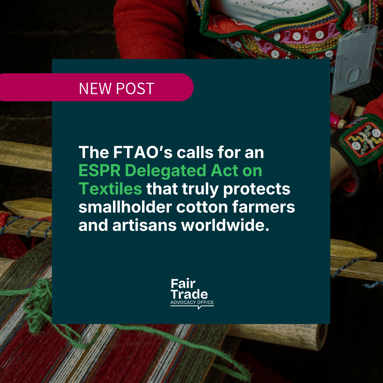 Fair Trade urges EU to include producers in textile ecodesign rules
