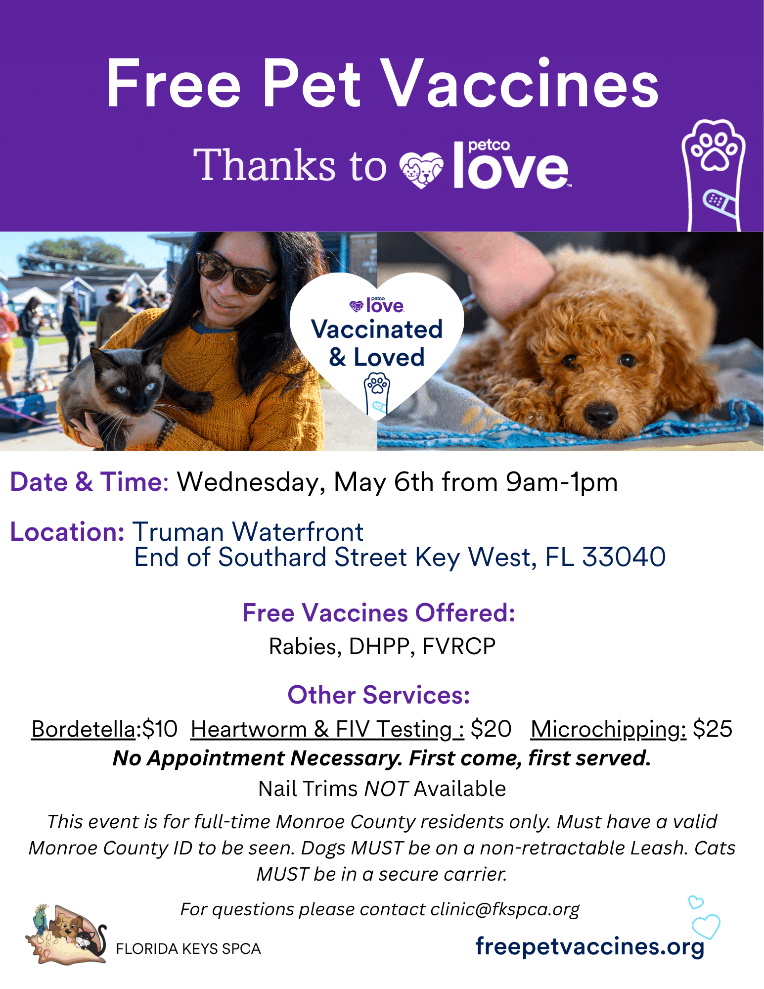 Florida Keys SPCA offers free pet vaccinations in Lower, Middle Keys