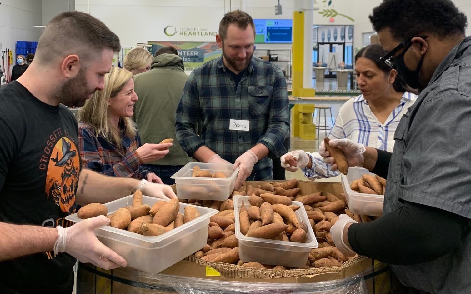Food banks get more intentional about matching volunteers to tasks