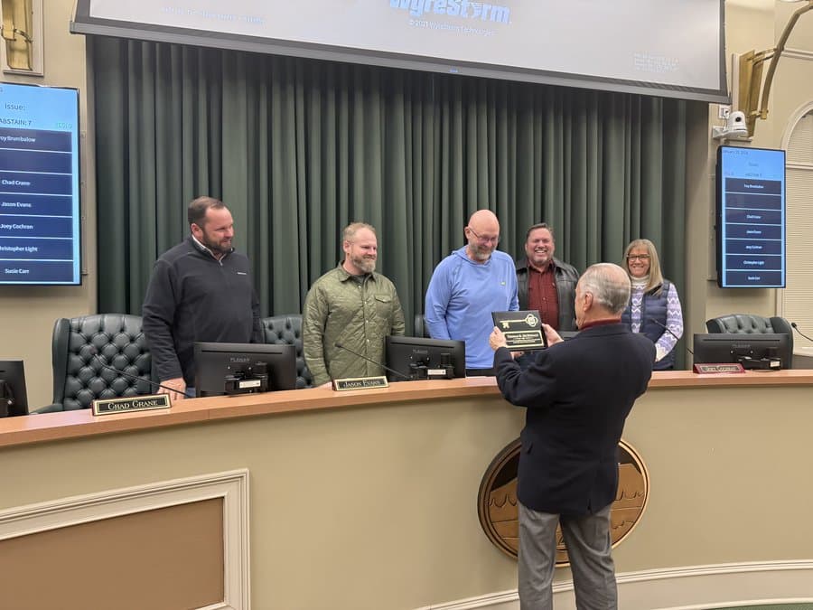 Cumming awards Key to City to Bible study leader Tom McDonald