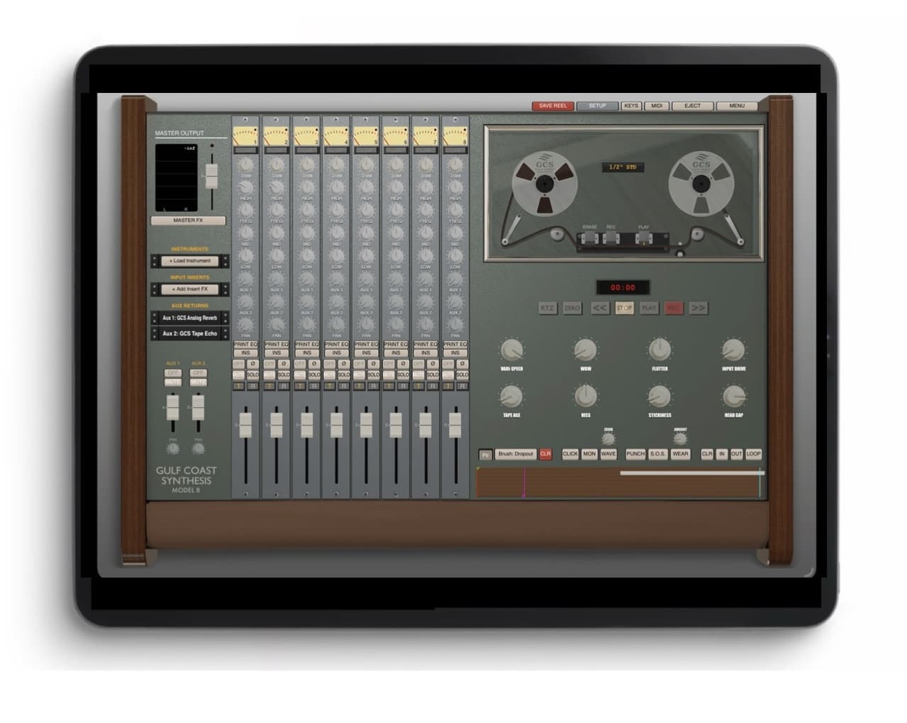 Gulf Coast Synthesis Model 8 brings reel-to-reel workflow to software DAW