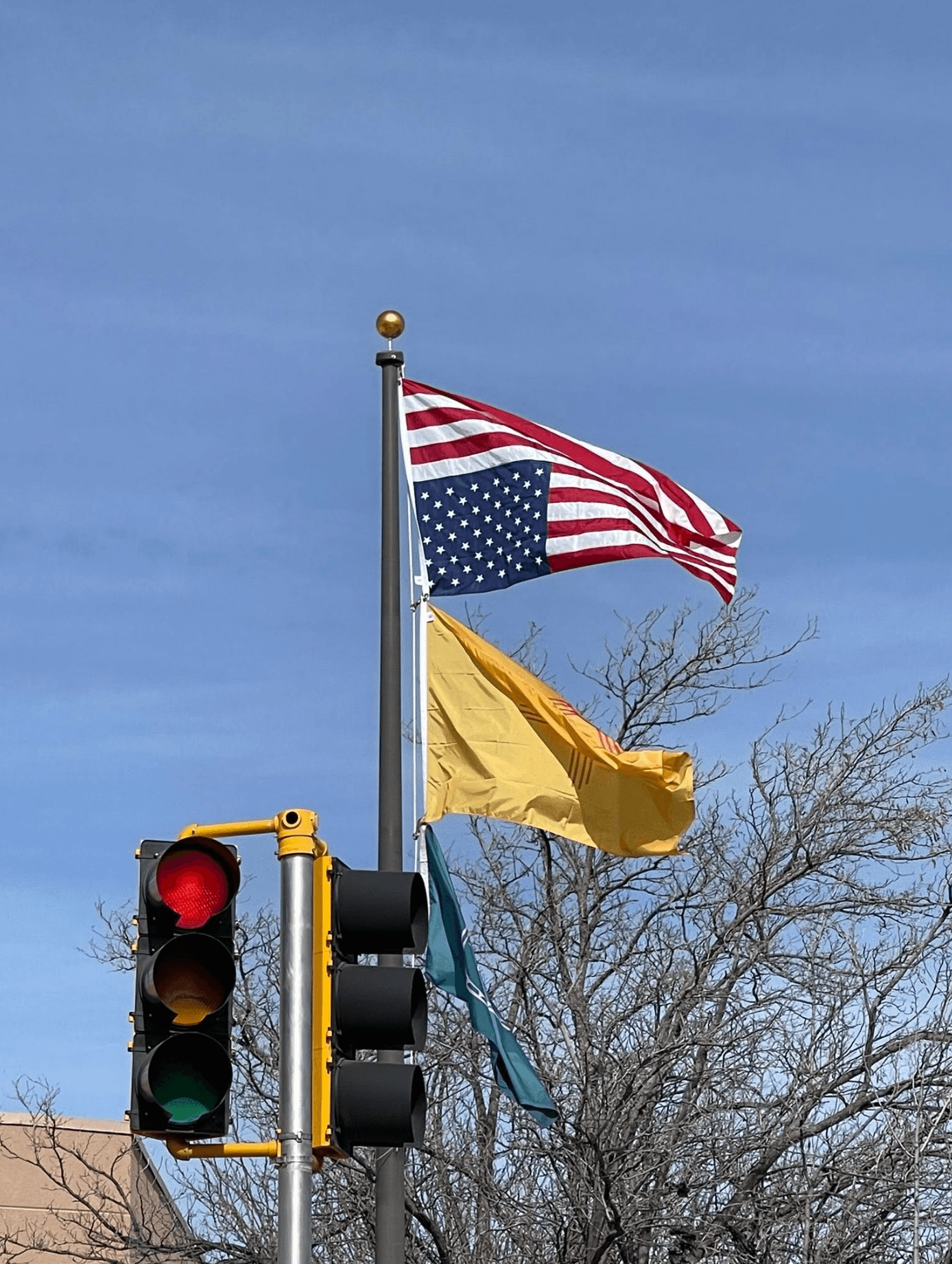Upside Down Flags Outside Gallup Library; City Manager Calls It a Mistake