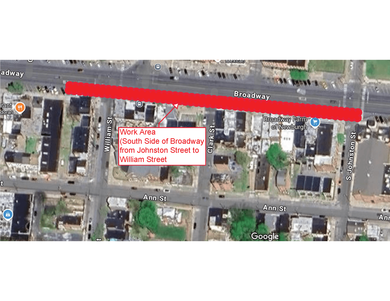 Emergency sewer repair closes South William Street in Newburgh