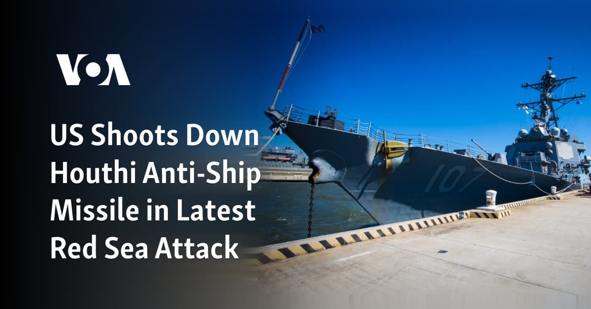 U.S. jets shoot down anti-ship cruise missile fired from Houthi areas