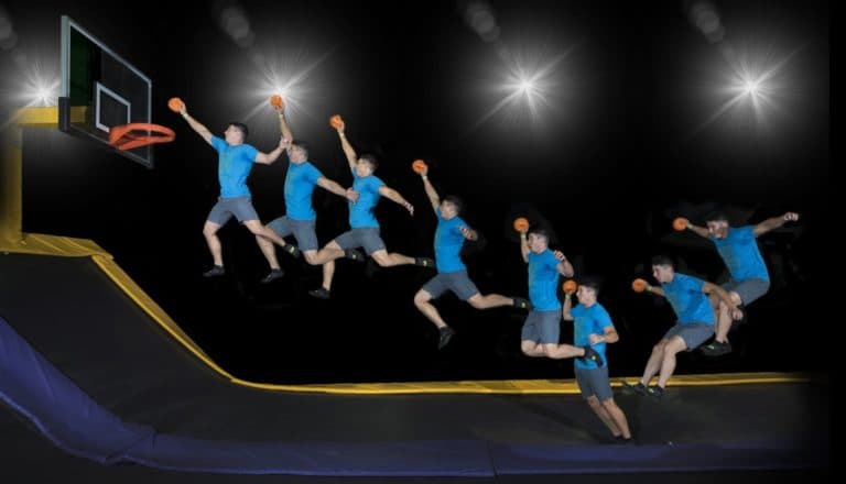 Get Air Trampoline Parks List Slamball as On-Site Attraction with Trampoline Dunks