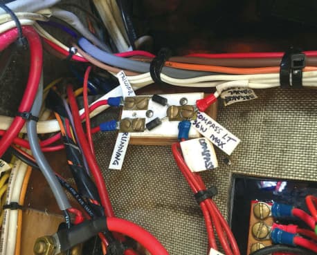 Automating a compass light with diodes on a Bristol 35.5