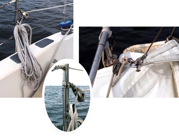 Cockpit downhaul helps singlehanders tame hanked-on headsails safely