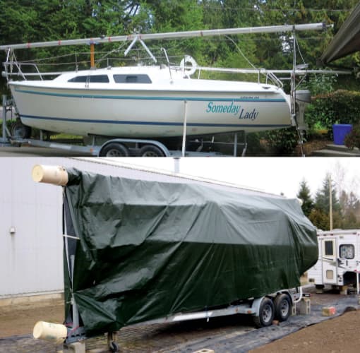 Unsupported Furling Extrusion Warps on Trailer, Delays Catalina 250 Launch