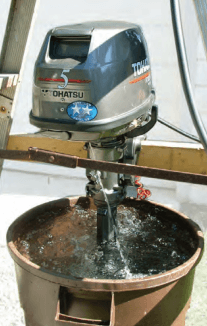 Proper fogging helps sailboat outboards start cleanly after storage