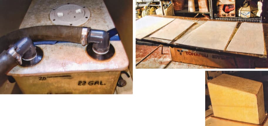 DIY tank rebuild maximizes space on a Pearson 28-2