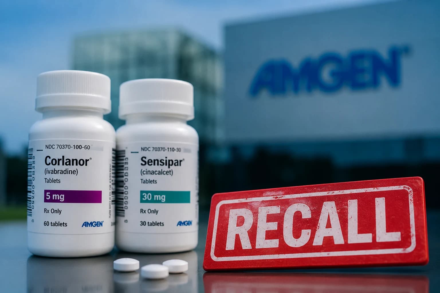 Amgen recalls nearly 1 million bottles of Corlanor and Sensipar