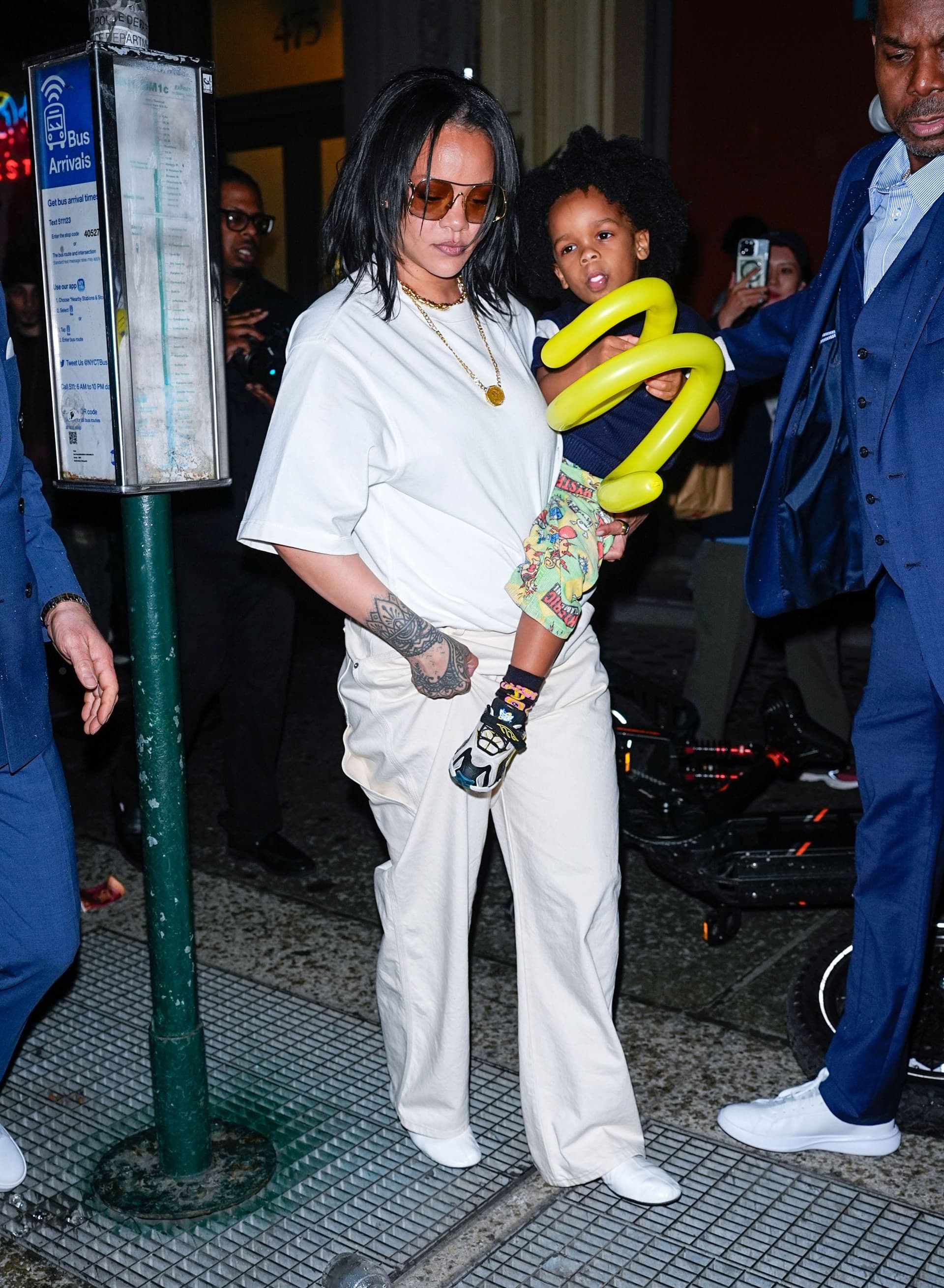 Rihanna pairs slime birthday outing with a playful Dior bag