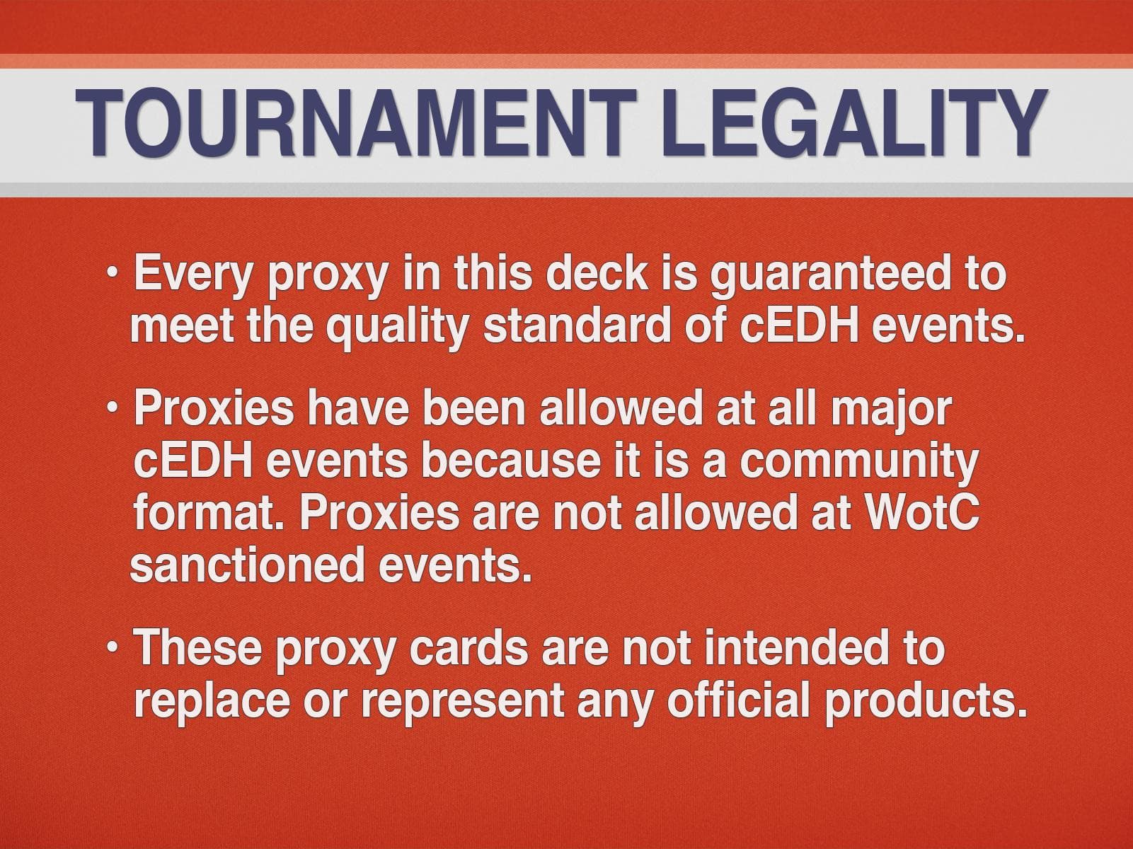 Top 4 Player DQ'd at First Tough Mulligans 500 Over 11 Proxies