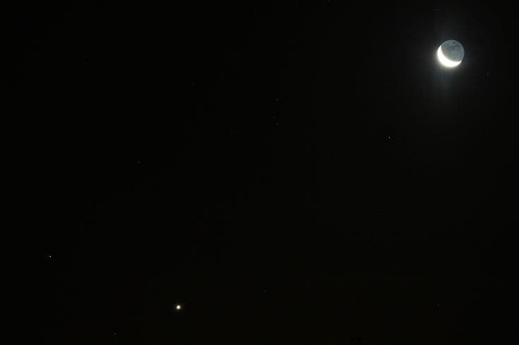 Waning Crescent Moon Aligns with Venus and Regulus; Occultation Visible