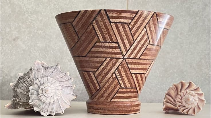 Paul May's walnut and maple Pinwheel earns AAW turning spotlight
