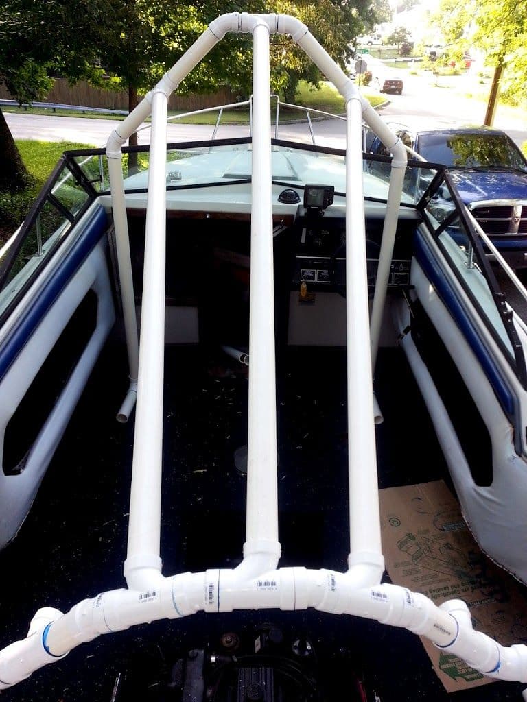 Easy-store winter frame makes boat covers simple to stash