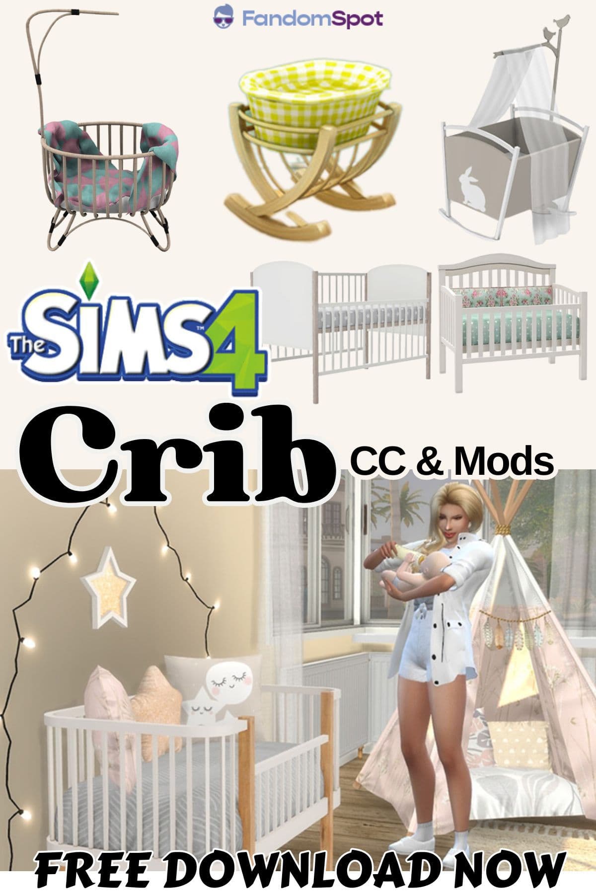 SIXAM CC’s Build the Crib mod adds in-game crib construction, requires Parenthood
