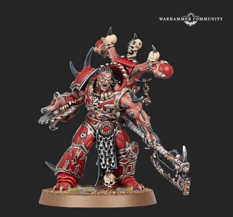 Blades of Khorne artwork inspires grim, fiery miniature paint schemes