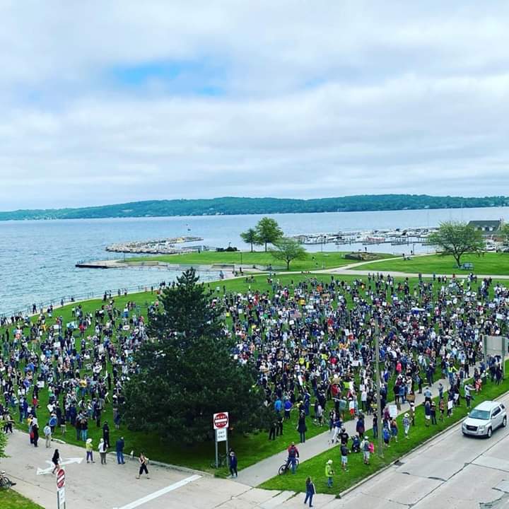 Nearly 2,000 Join ICE Out March in Traverse City Demanding Accountability