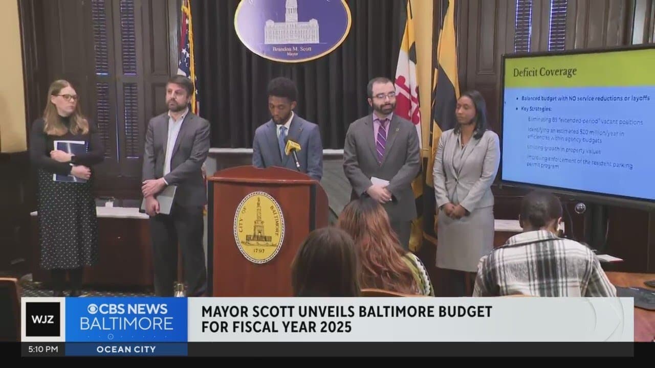 Mayor Scott Unveils 10 Year Plan to Stabilize Baltimore Finances