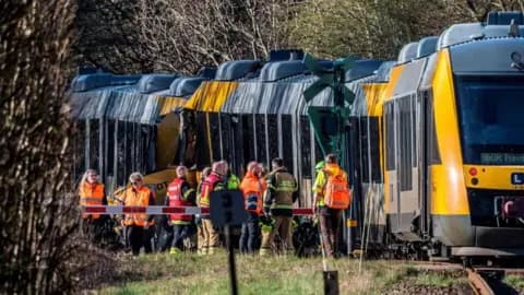 Head-on train collision near Copenhagen injures 17, four critically