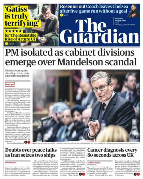 Mandelson vetting row deepens, Starmer faces questions over appointment