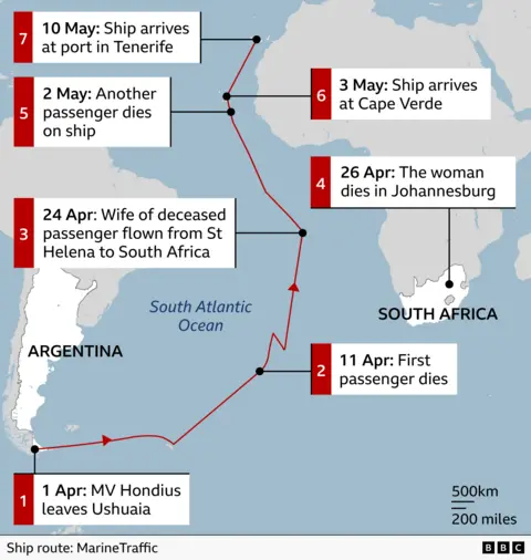 Cruise ship hantavirus outbreak grows to eight cases, three dead