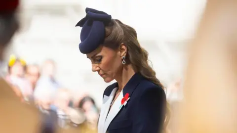 Princess of Wales lays wreath at Cenotaph for Anzac Day tribute
