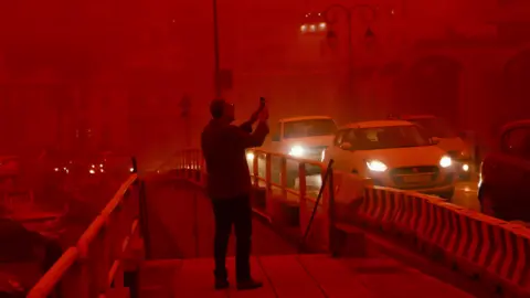 Storm Erminio Kills One Near Athens, Saharan Dust Blankets Crete in Orange Haze