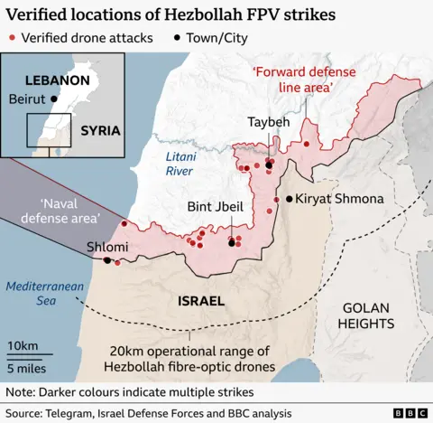 Hezbollah uses fibre-optic drones to evade Israeli defenses