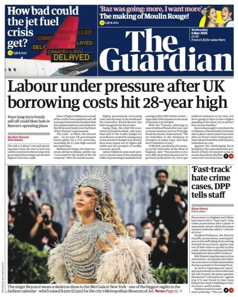 Local elections, bond yields and jet fuel shortages dominate Wednesday papers