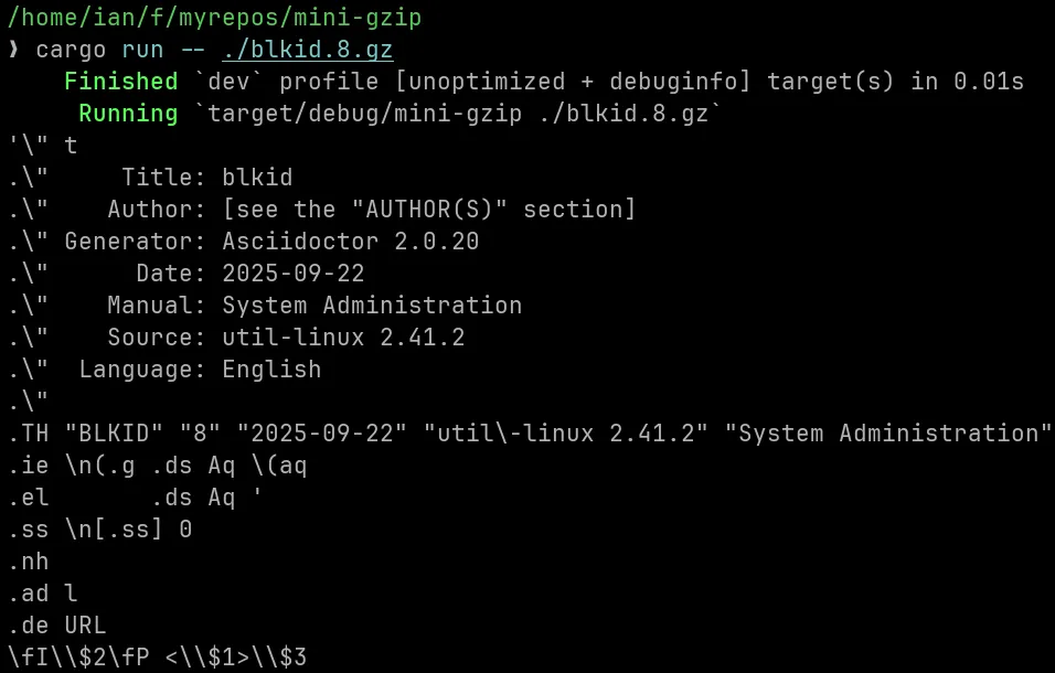 Rust Developer Implements Gzip Decompression From Scratch in 250 Lines