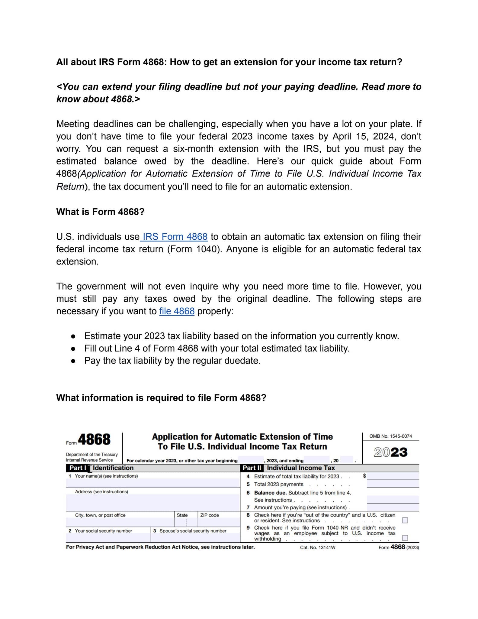 When to File a Tax Extension and When It Could Cost You